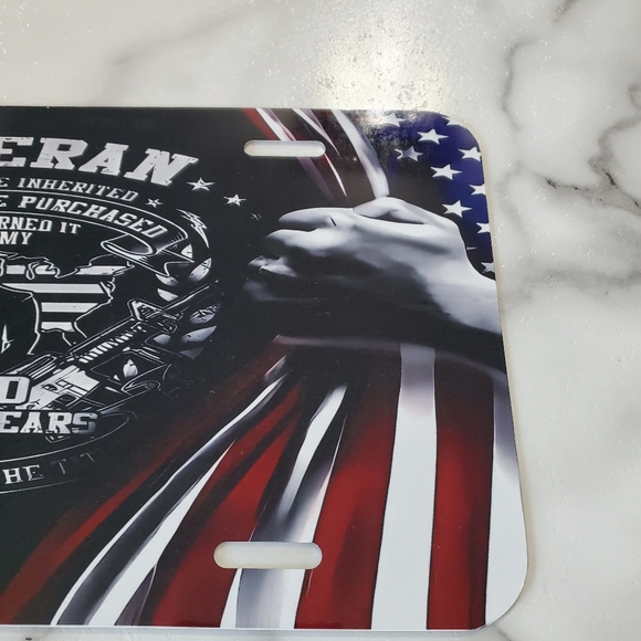 Veteran BLOOD SWEAT & TEARS License Plate - Picture 5 of 5